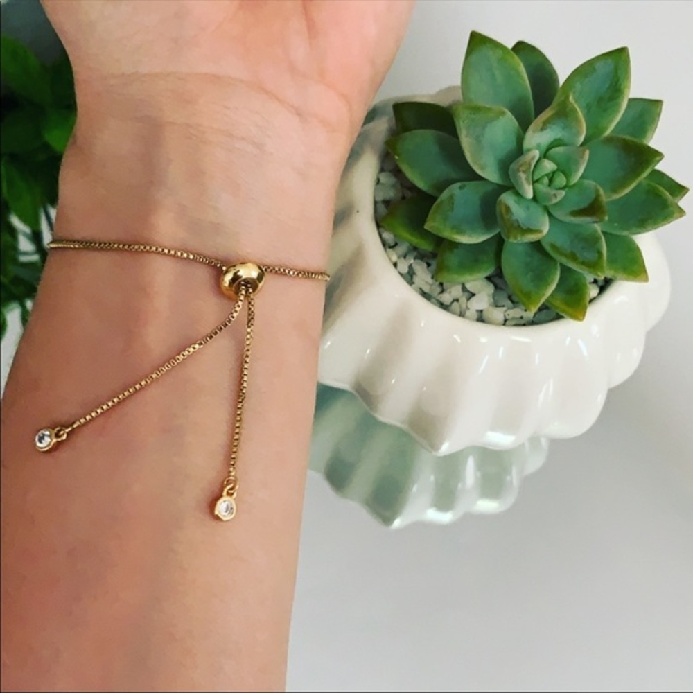 Single Freshwater Pearl Adjustable Gold Bracelet - Picture 5 of 5
